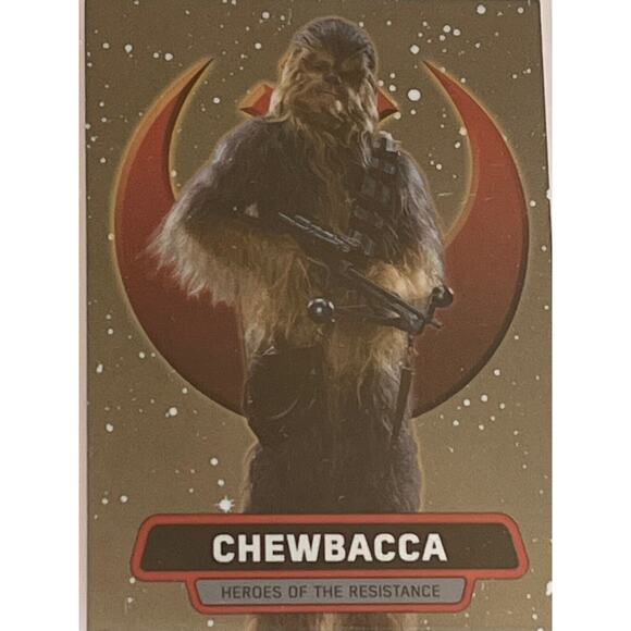 2016 Topps Chrome Star Wars The Force Awakens Heroes Of The Resistance Chewbacca - Picture 2 of 4